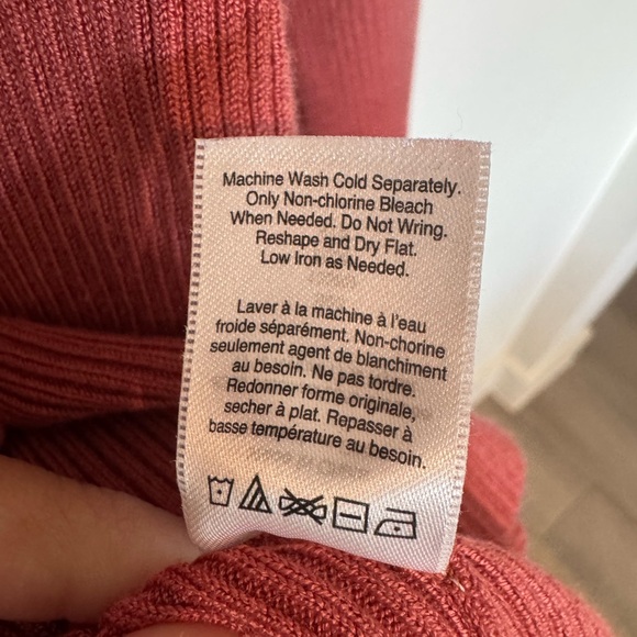 Coldwater Creek Women’s M Sweater Rose Pink Viscose Blend Ribbed Classic Career - Picture 9 of 10